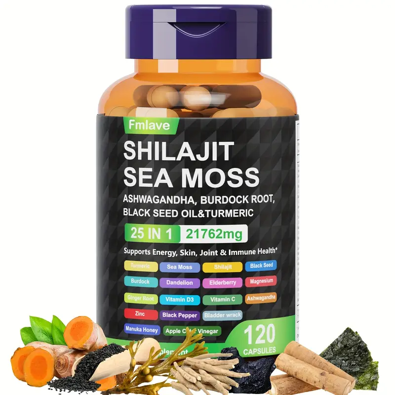Black Seed Oil Capsule - Fmlave 25 in 1 Sea Moss
