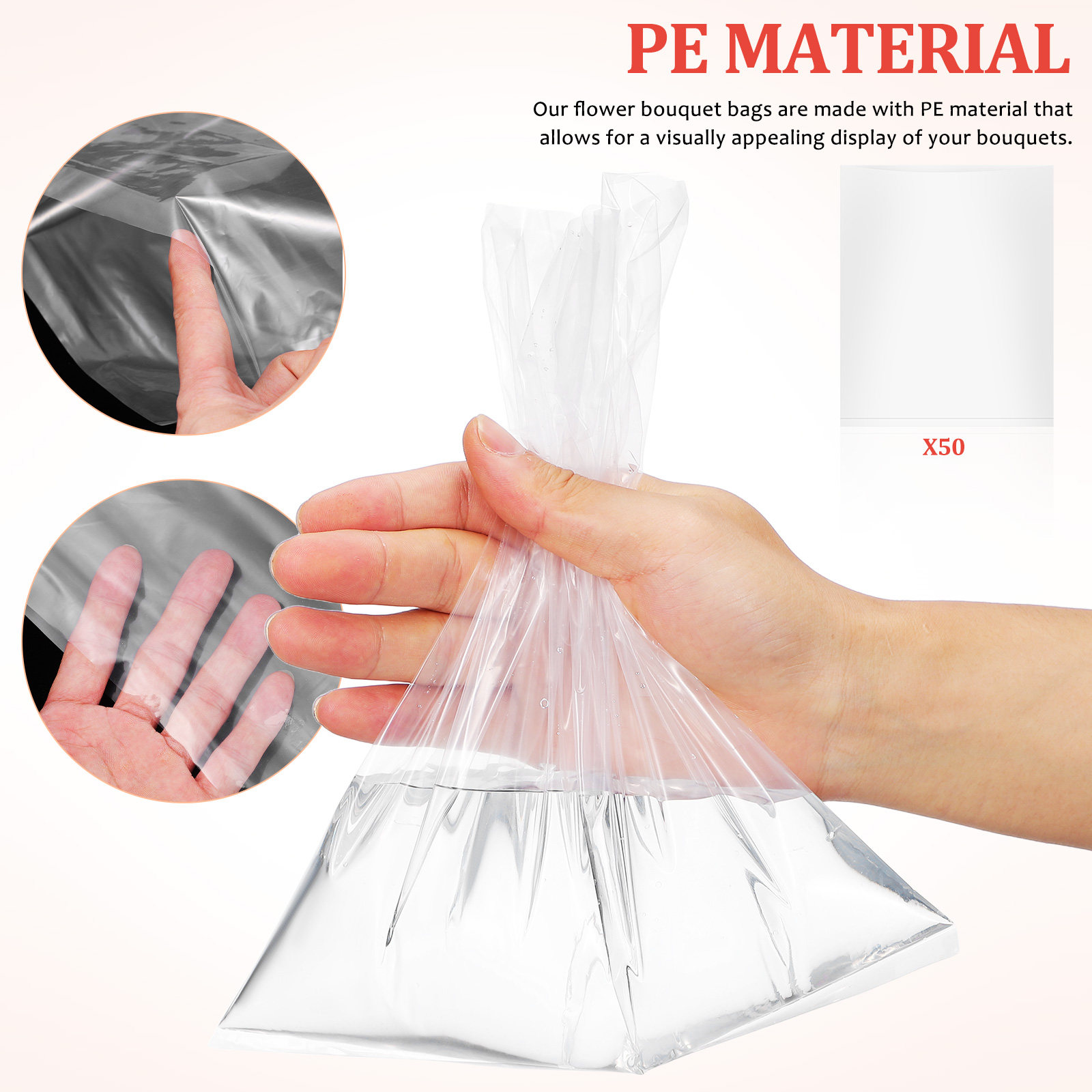50pcs Flower Bags Plastic Fres - Nutrition & Fitness Coaching Fulham recension och pris