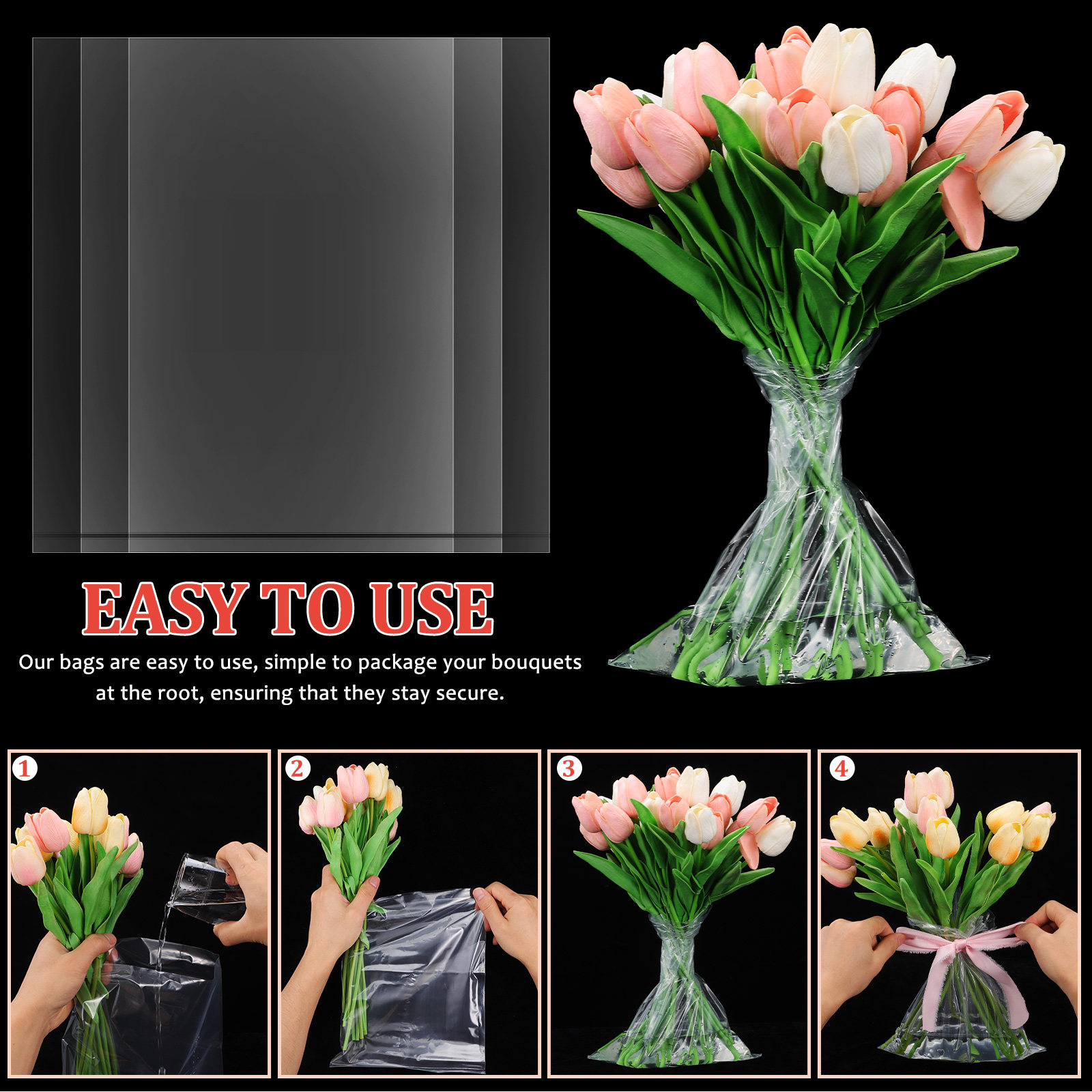 50pcs Flower Bags Plastic Fres - Nutrition & Fitness Coaching Fulham recension och pris
