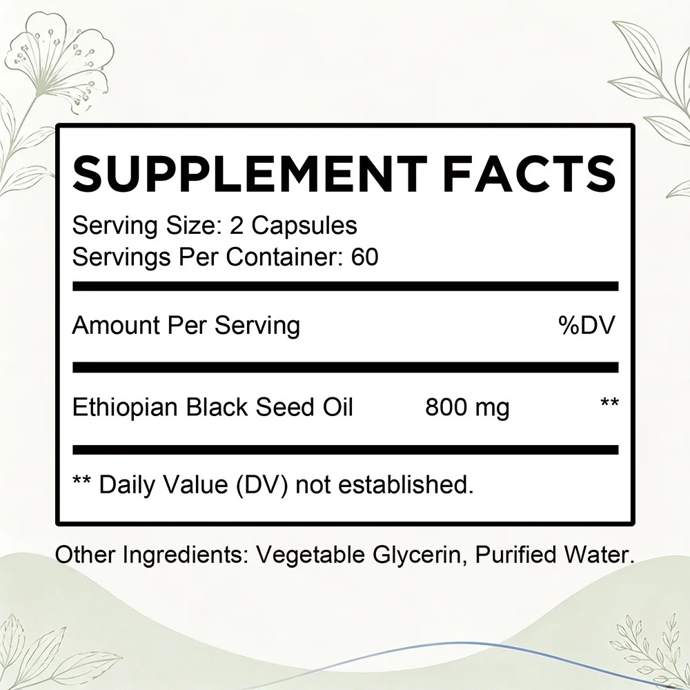 Ethiopian Black Seed Oil Softg - Black Seed Oil Capsule recension och pris